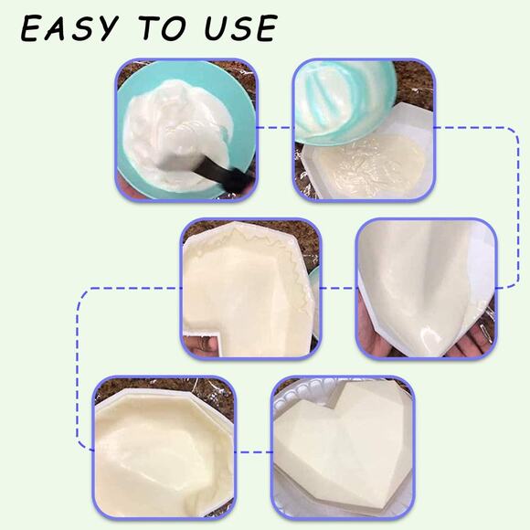 3D Heart-shaped Silicone Mold Fondant Cake Mold Chocolate Baking Tools DIY - Picture 5 of 12